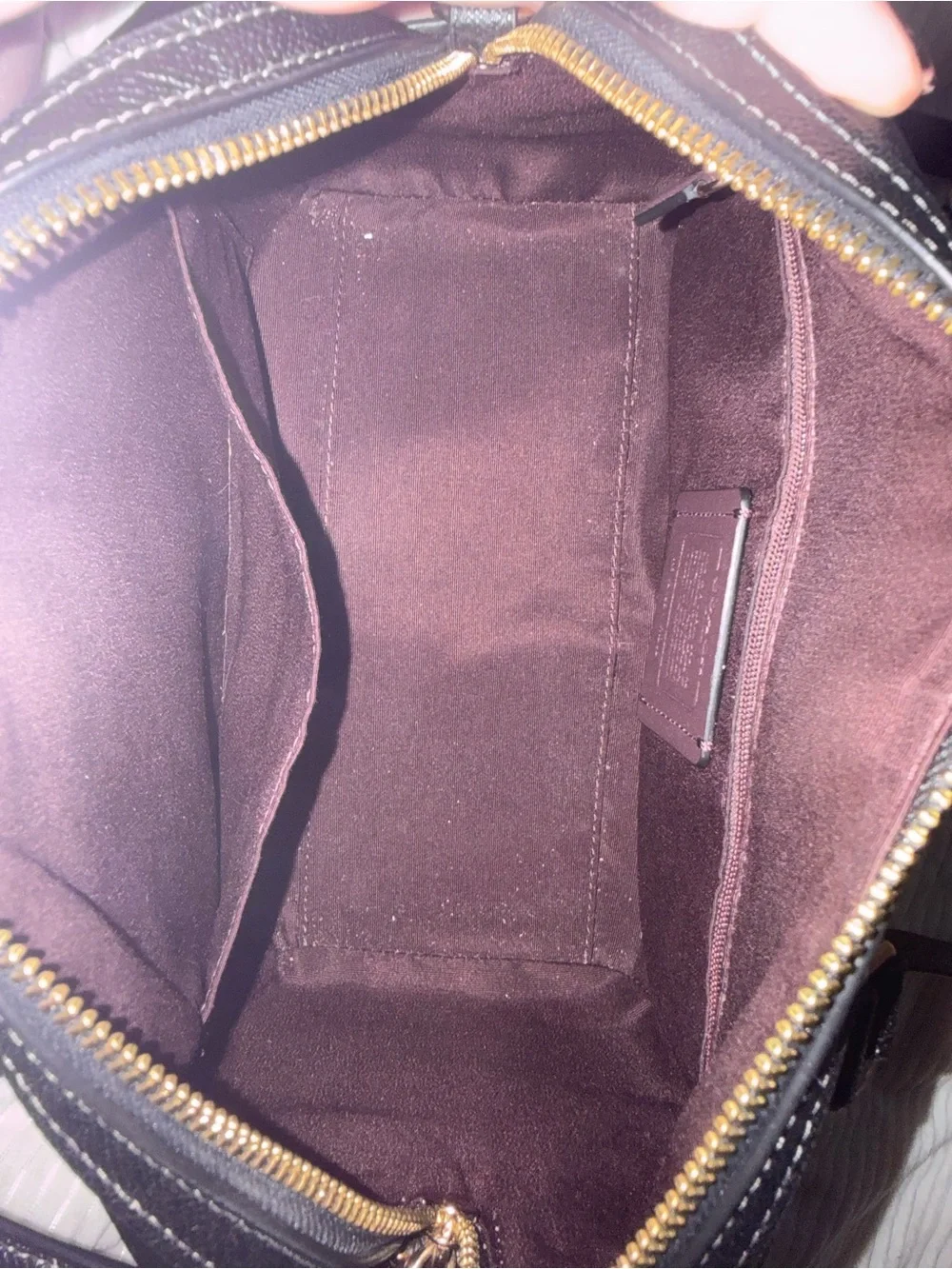 Coach Black Pebbled Leather Rowan Satchel with Crossbody Strap